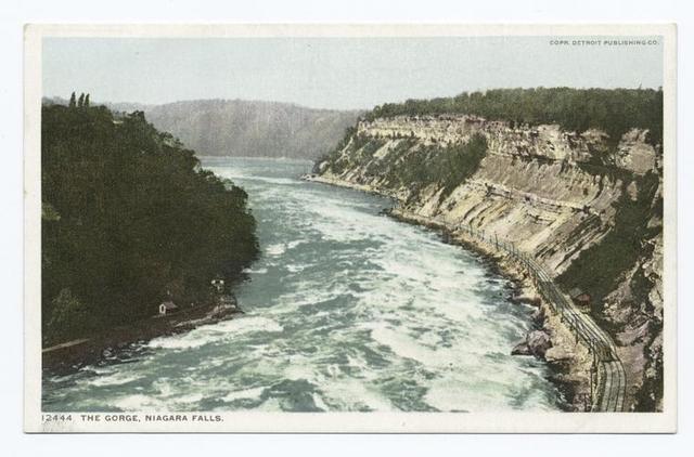 A postcard of the Niagara Falls Gorge